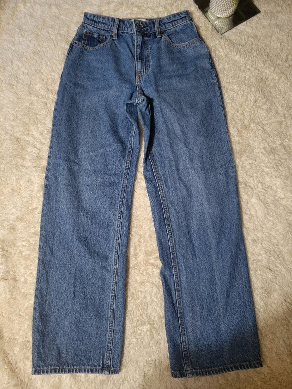 Abercrombie High Rise Loose Jeans Curve Love | Lyocell Blend | 23 Short